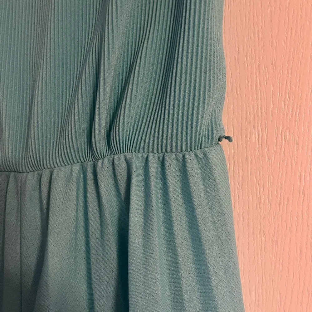 Vintage Wide-Leg Teal Jumpsuit - Picture 5 of 7